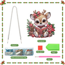 Load image into Gallery viewer, Christmas Deer Acrylic Special Shape 5D DIY Diamond Painting Dots Pendant
