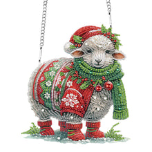 Load image into Gallery viewer, Christmas Sheep Acrylic Special Shape 5D DIY Diamond Painting Dots Pendant
