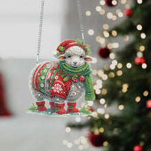 Load image into Gallery viewer, Christmas Sheep Acrylic Special Shape 5D DIY Diamond Painting Dots Pendant
