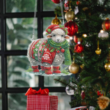 Load image into Gallery viewer, Christmas Sheep Acrylic Special Shape 5D DIY Diamond Painting Dots Pendant
