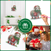 Load image into Gallery viewer, Christmas Sheep Acrylic Special Shape 5D DIY Diamond Painting Dots Pendant
