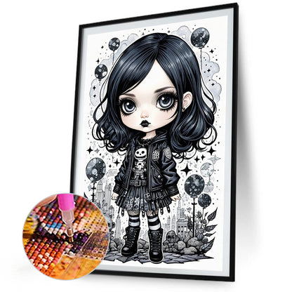 AB Diamond Painting - Full Round - Goth girl (40*60CM)
