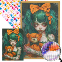 Load image into Gallery viewer, AB Diamond Painting - Full Round - Teddy bear and girl (40*60CM)
