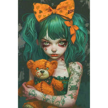 Load image into Gallery viewer, AB Diamond Painting - Full Round - Teddy bear and girl (40*60CM)
