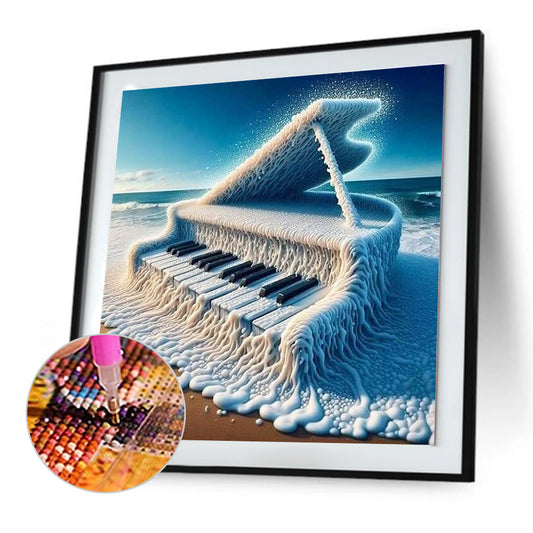 Diamond Painting - Full Round - Piano on the sea (30*30CM)