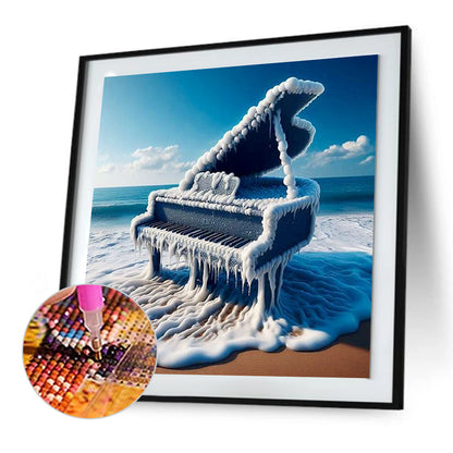 Diamond Painting - Full Round - Piano on the sea (30*30CM)