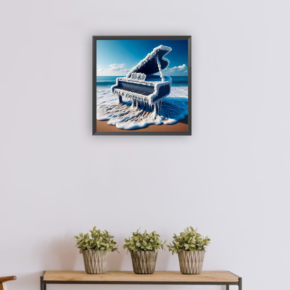 Diamond Painting - Full Round - Piano on the sea (30*30CM)
