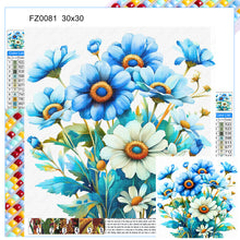 Load image into Gallery viewer, Diamond Painting - Full Square - Blue and white chick Chrysanthemum (30*30CM)
