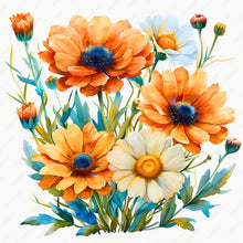 Load image into Gallery viewer, Diamond Painting - Full Square - Orange daisy (30*30CM)
