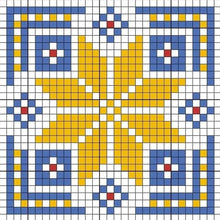 Load image into Gallery viewer, Diamond Painting - Full Square - Blue and yellow mosaic (30*30CM)
