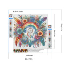 Load image into Gallery viewer, Diamond Painting - Full Round - Rainbow flower dream catcher (30*30CM)
