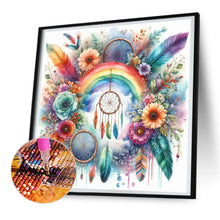 Load image into Gallery viewer, Diamond Painting - Full Round - Rainbow flower dream catcher (30*30CM)
