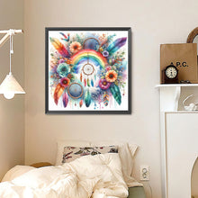 Load image into Gallery viewer, Diamond Painting - Full Round - Rainbow flower dream catcher (30*30CM)
