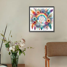 Load image into Gallery viewer, Diamond Painting - Full Round - Rainbow flower dream catcher (30*30CM)
