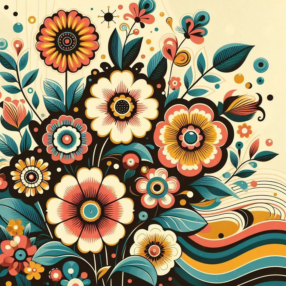 Diamond Painting - Full Round - Simple bouquet (30*30CM)