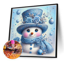 Load image into Gallery viewer, Diamond Painting - Full Round - Blue snowman (30*30CM)

