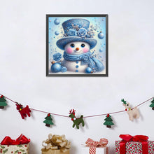 Load image into Gallery viewer, Diamond Painting - Full Round - Blue snowman (30*30CM)
