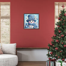 Load image into Gallery viewer, Diamond Painting - Full Round - Blue snowman (30*30CM)
