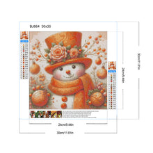 Load image into Gallery viewer, Diamond Painting - Full Round - Orange snowman (30*30CM)
