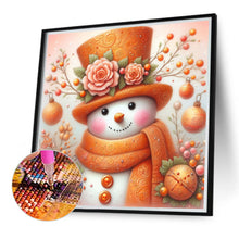 Load image into Gallery viewer, Diamond Painting - Full Round - Orange snowman (30*30CM)
