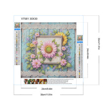 Load image into Gallery viewer, Diamond Painting - Full Round - Pink sunflower (30*30CM)
