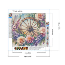 Load image into Gallery viewer, Diamond Painting - Full Round - Rose flower wheel (30*30CM)
