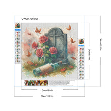 Load image into Gallery viewer, Diamond Painting - Full Round - Red rose grave (30*30CM)
