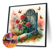 Load image into Gallery viewer, Diamond Painting - Full Round - Red rose grave (30*30CM)
