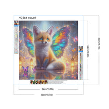 Load image into Gallery viewer, Diamond Painting - Full Round - Colorful feather butterfly fox (40*40CM)

