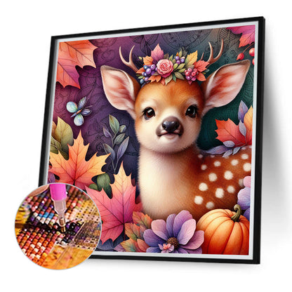Diamond Painting - Full Round - Maple leaf elk (40*40CM)