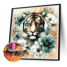 Load image into Gallery viewer, Diamond Painting - Full Round - Blue and white peony tiger (40*40CM)
