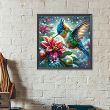 Load image into Gallery viewer, Diamond Painting - Full Round - Poinsettia hummingbird (40*40CM)
