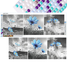 Load image into Gallery viewer, Diamond Painting - Full Round - Blue flower (80*30CM)
