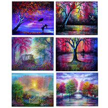 Load image into Gallery viewer, 6pcs Round Diamond Painting Set - Landscape (40*30CM)
