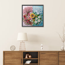 Load image into Gallery viewer, Diamond Painting - Partial Special Shaped - Paper-cut wind pink and white tree (30*30CM)
