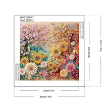 Load image into Gallery viewer, Diamond Painting - Partial Special Shaped - Paper-cut wind spring and autumn flowers (30*30CM)
