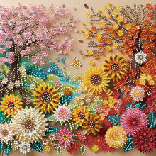 Load image into Gallery viewer, Diamond Painting - Partial Special Shaped - Paper-cut wind spring and autumn flowers (30*30CM)
