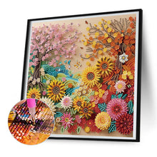 Load image into Gallery viewer, Diamond Painting - Partial Special Shaped - Paper-cut wind spring and autumn flowers (30*30CM)
