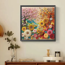 Load image into Gallery viewer, Diamond Painting - Partial Special Shaped - Paper-cut wind spring and autumn flowers (30*30CM)
