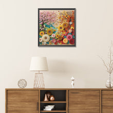 Load image into Gallery viewer, Diamond Painting - Partial Special Shaped - Paper-cut wind spring and autumn flowers (30*30CM)
