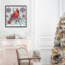 Load image into Gallery viewer, Diamond Painting - Partial Special Shaped - Christmas tree red tit (30*30CM)
