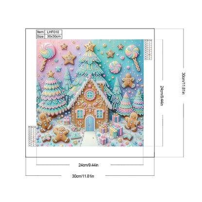 Diamond Painting - Partial Special Shaped - Cookie candy house (30*30CM)