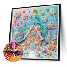 Load image into Gallery viewer, Diamond Painting - Partial Special Shaped - Cookie candy house (30*30CM)
