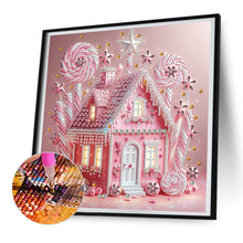 Load image into Gallery viewer, Diamond Painting - Partial Special Shaped - Pink candy house (30*30CM)

