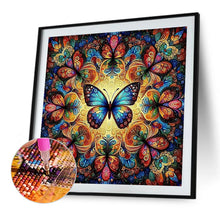 Load image into Gallery viewer, Diamond Painting - Full Round - Butterfly mandala (40*40CM)
