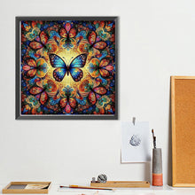 Load image into Gallery viewer, Diamond Painting - Full Round - Butterfly mandala (40*40CM)
