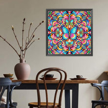 Load image into Gallery viewer, Diamond Painting - Full Round - Butterfly mandala (40*40CM)
