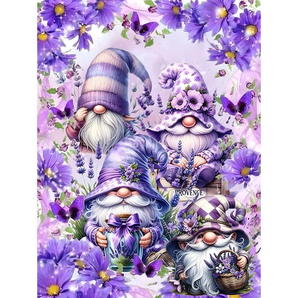 Diamond Painting - Full Round - Flower gnome (30*40CM)