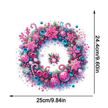 Load image into Gallery viewer, Acrylic Christmas Wreath Diamond Art Hanging Pendant Diamond Painting Home Decor
