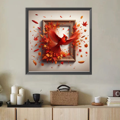 Diamond Painting - Full Round - Run out of the frame red tit (40*40CM)
